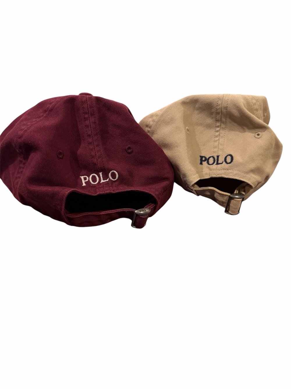 Polo by Ralph Lauren Beige & Burgundy Classic Pony Baseball Caps — Two-Pack - Picture 2 of 5
